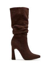 Load image into Gallery viewer, Stella Knee High Heel Boots - Brown
