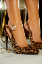 Load image into Gallery viewer, Carys Embellished Slingback Pump Heels - Leopard
