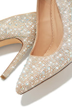 Load image into Gallery viewer, Kelly Embellished High Heel Pumps - Champagne
