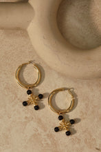 Load image into Gallery viewer, Charlotte Cross Hoop Earring - Gold
