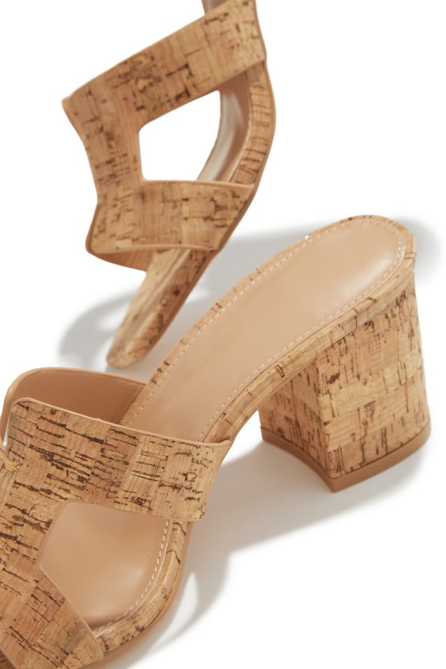 Load image into Gallery viewer, Cork Chunky Heel Mules

