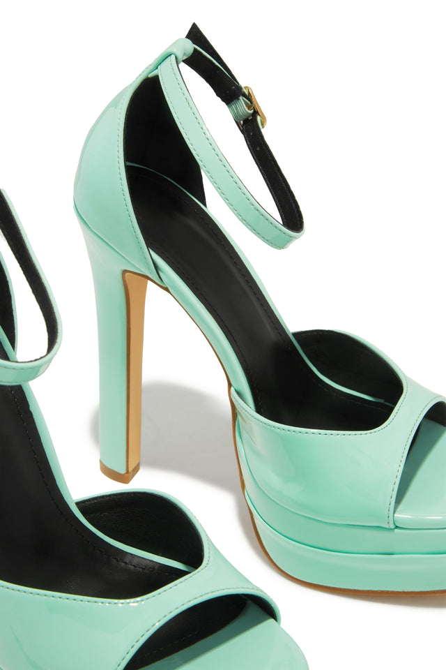 Load image into Gallery viewer, Delilah Platform High Heels - Teal
