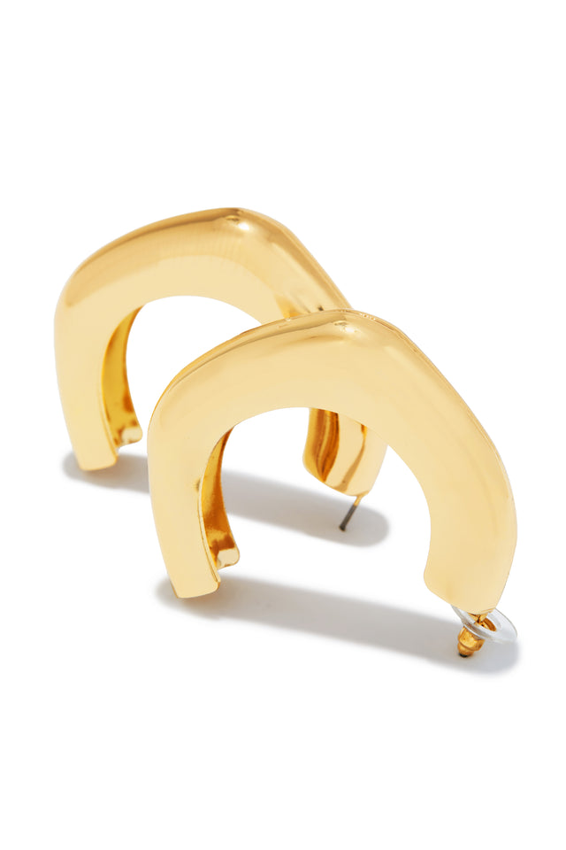 Load image into Gallery viewer, Gold Abstract Earrings
