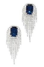 Load image into Gallery viewer, Blue Embellished Dangle Statement Earring
