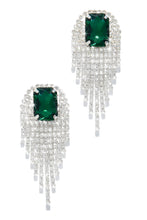 Load image into Gallery viewer, Green Embellished Dangle Earring
