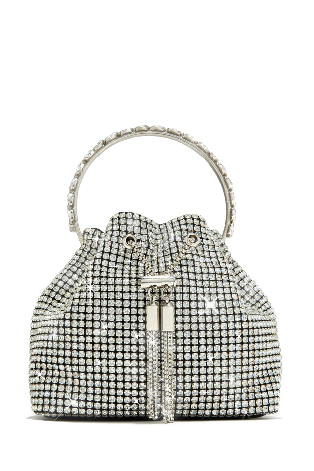 Load image into Gallery viewer, Silver Embellished Bucket Bag
