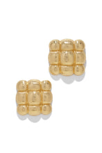 Load image into Gallery viewer, Gold Tone Square Earrings
