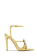 Load image into Gallery viewer, Gold Single Sole Embellished Heels
