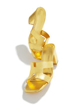 Load image into Gallery viewer, Gold-Tone Slip On Chunky Heels
