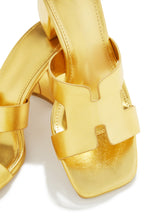 Load image into Gallery viewer, Gold-Tone Open Toe Heels
