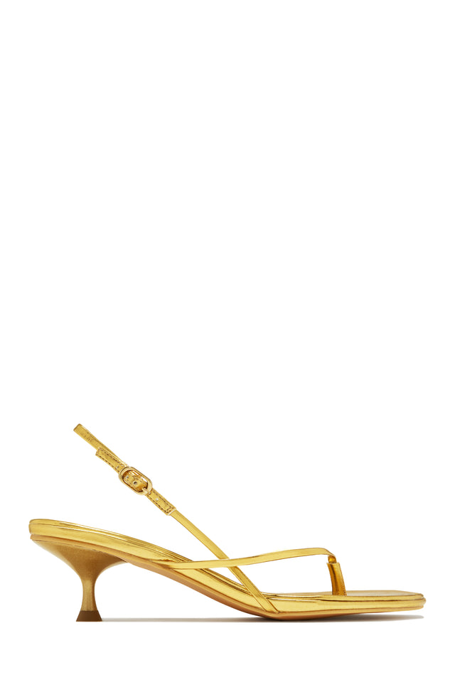 Gold slingback kitten heels hotsell