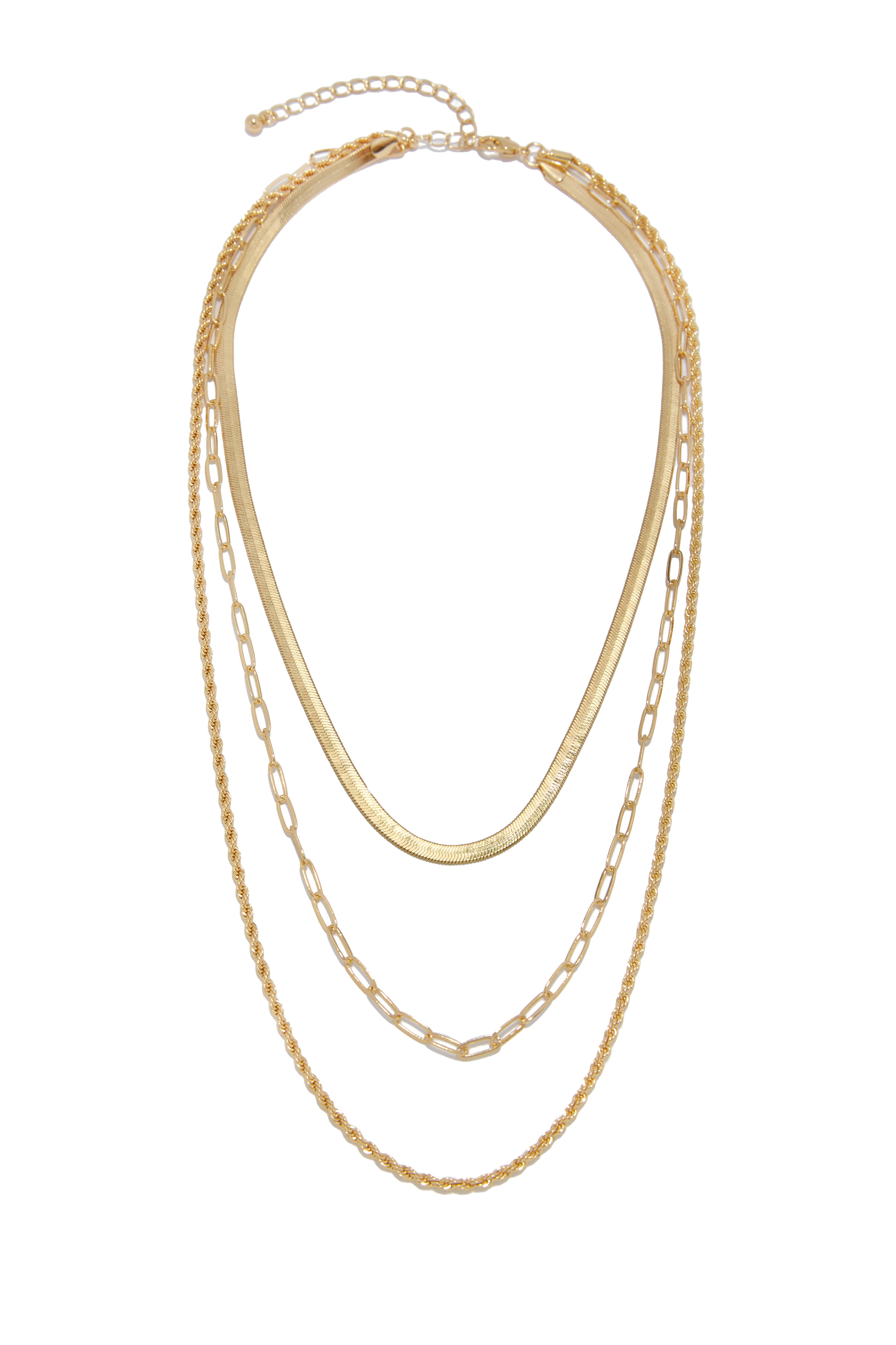 Miss Lola | Amanya Gold Multi Chain Necklace – MISS LOLA