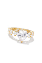 Load image into Gallery viewer, True Love Heart Embellished Ring - Gold
