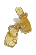 Load image into Gallery viewer, Cabana Beach Embellished Slip On Sandals - Gold
