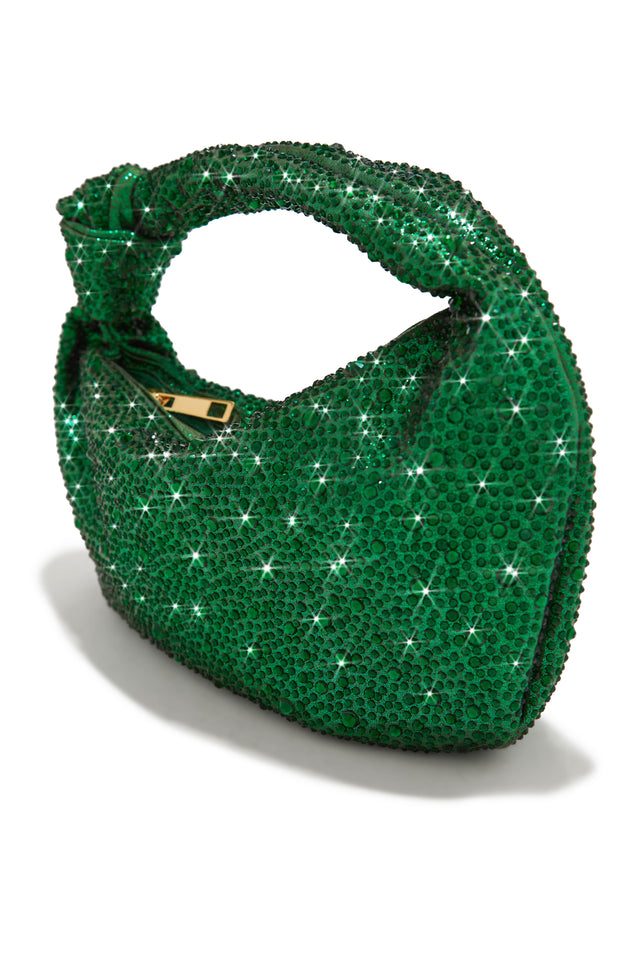 Load image into Gallery viewer, Green Embellished Bling Bag
