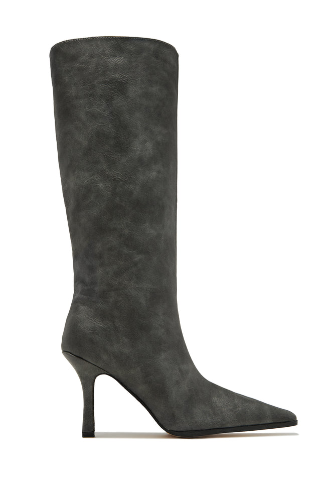 Heeled boots grey best sale