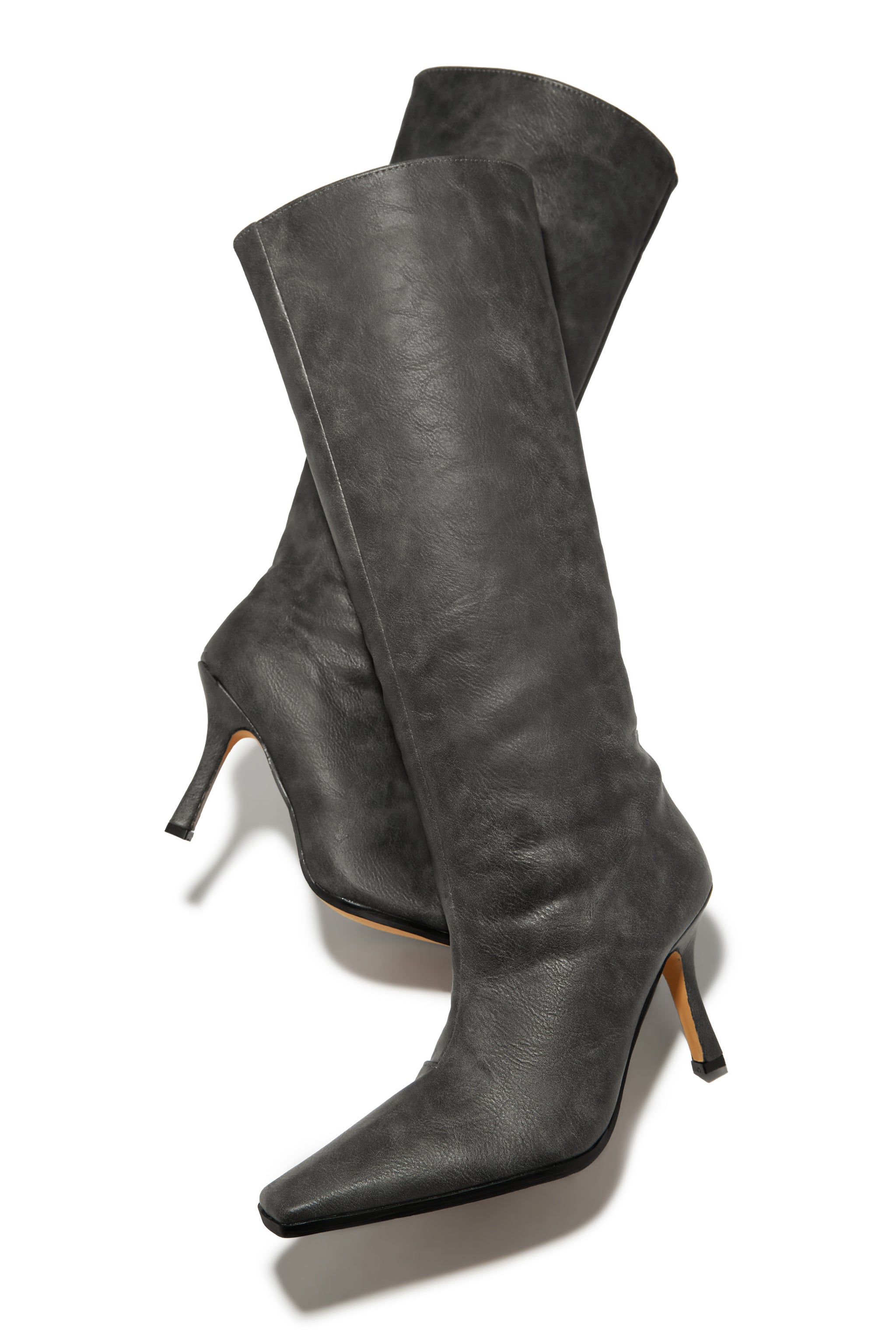 Miss Lola Kianza Grey Heel Boots MISS LOLA