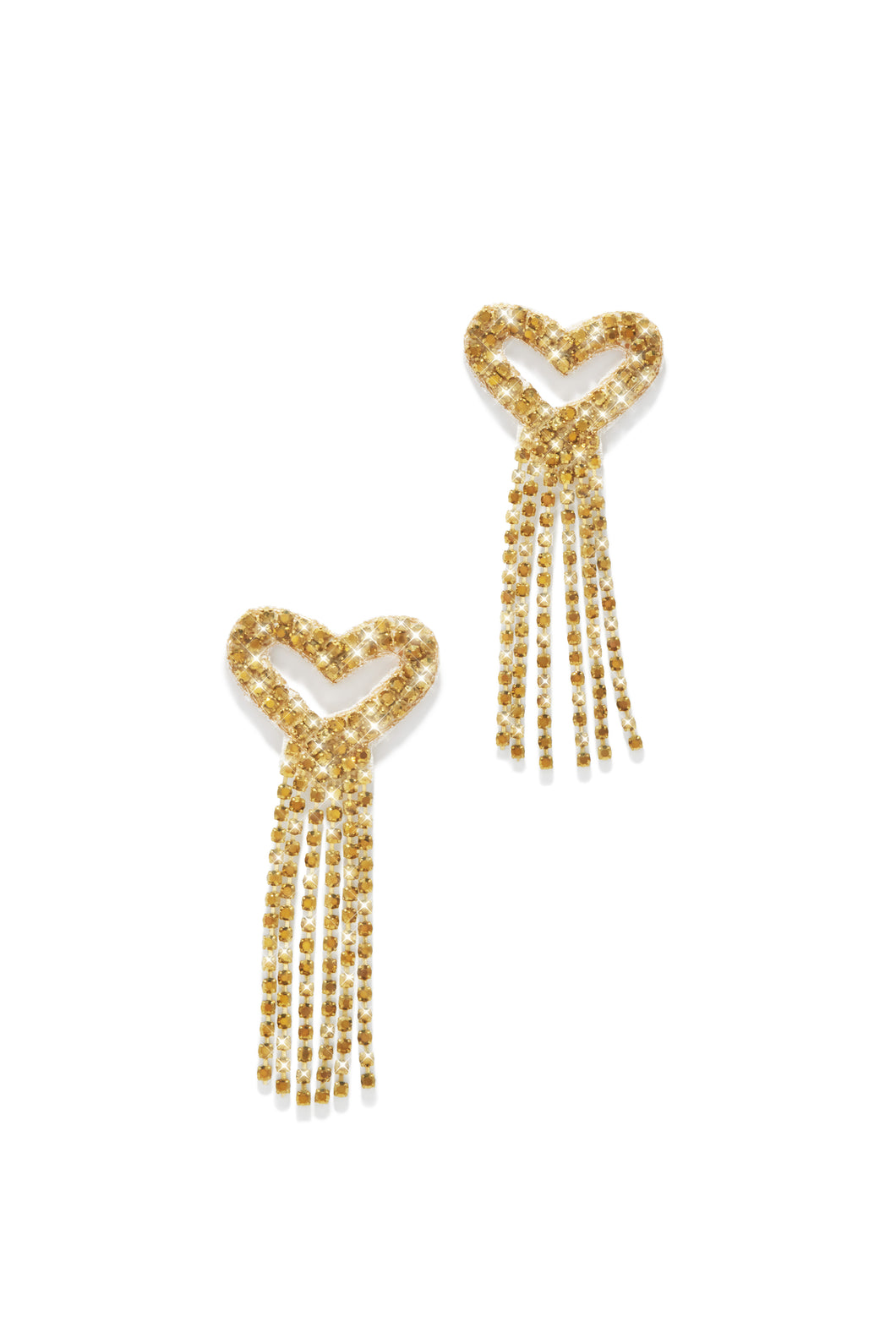 Mi Amore Embellished Dangle Earring - Gold