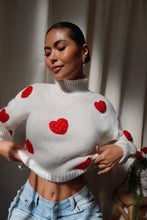 Load image into Gallery viewer, Always Loved Sweater - White/Red
