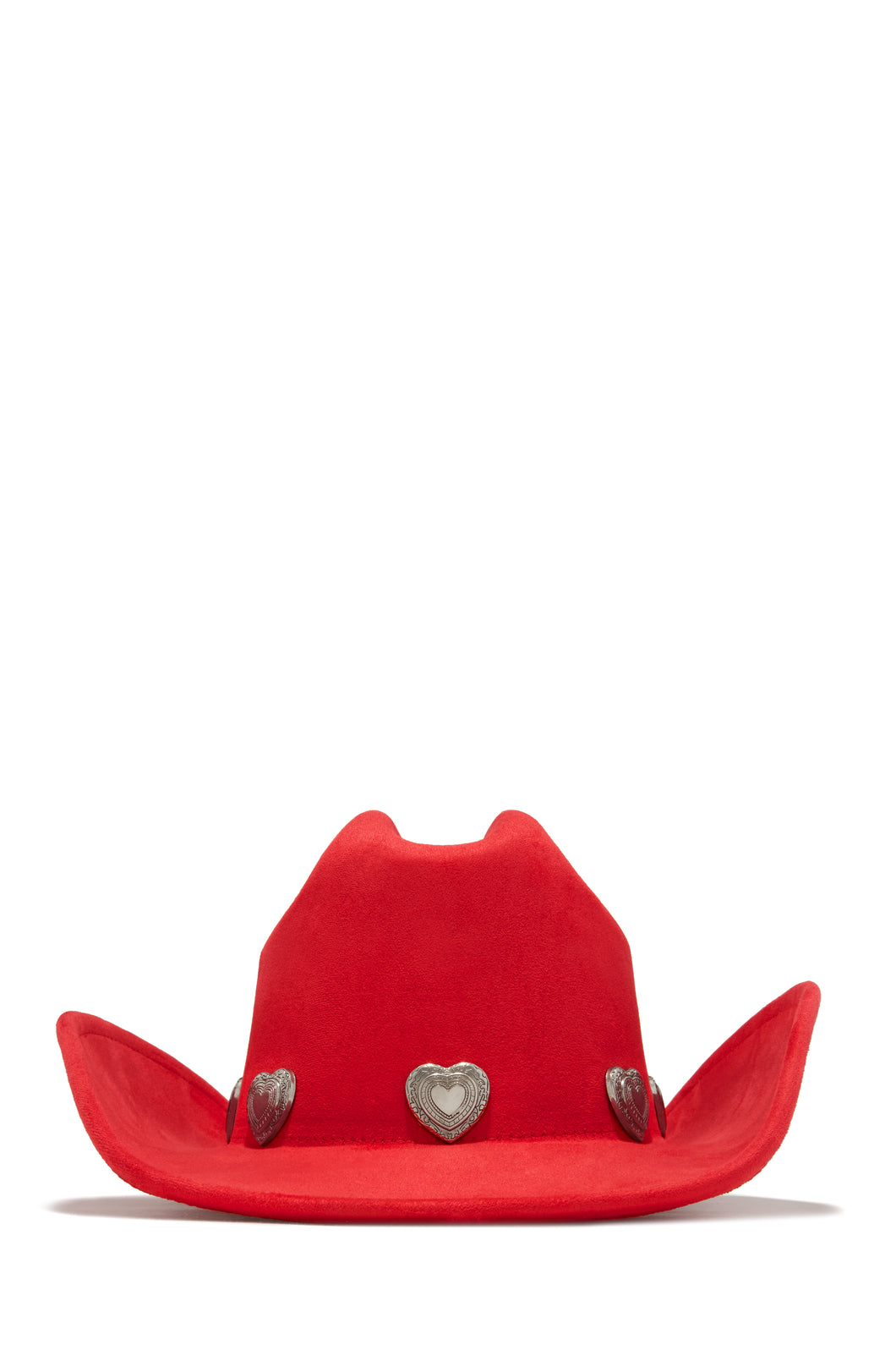 Heartbreaker Heart Pendants Cowgirl Hat - Red