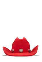 Load image into Gallery viewer, Heartbreaker Heart Pendants Cowgirl Hat - Black
