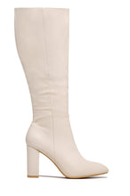 Load image into Gallery viewer, Fine Time Block Heel Knee High Boots - Brown
