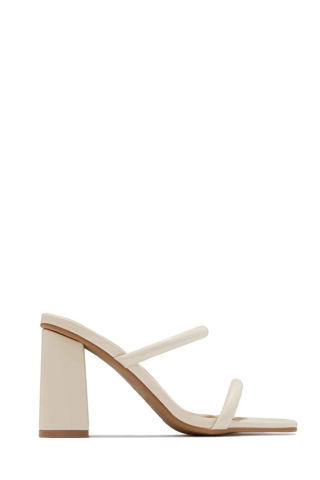 Jenna Block Heel Mules - Ivory