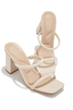 Load image into Gallery viewer, Jenna Block Heel Mules - Ivory
