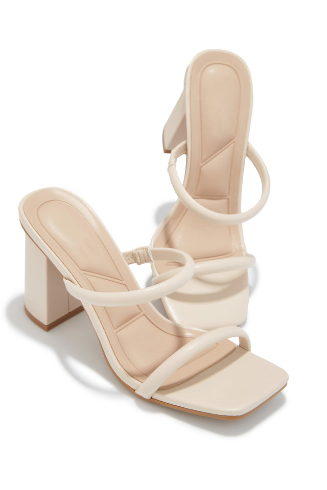 Load image into Gallery viewer, Jenna Block Heel Mules - Ivory
