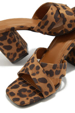 Load image into Gallery viewer, Sude Leopard Mules
