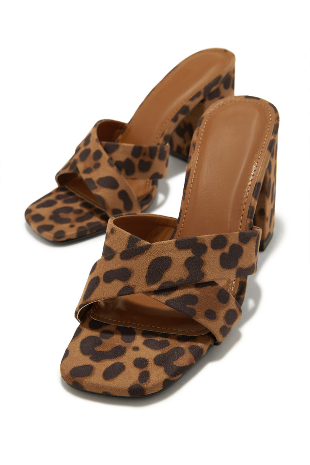 Load image into Gallery viewer, Joana Block Mid Heel Mules - Leopard
