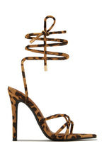 Load image into Gallery viewer, Holly Lace Up Strappy Heels - Brown
