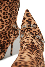 Load image into Gallery viewer, Adison Metallic Knee High Boots - Leopard
