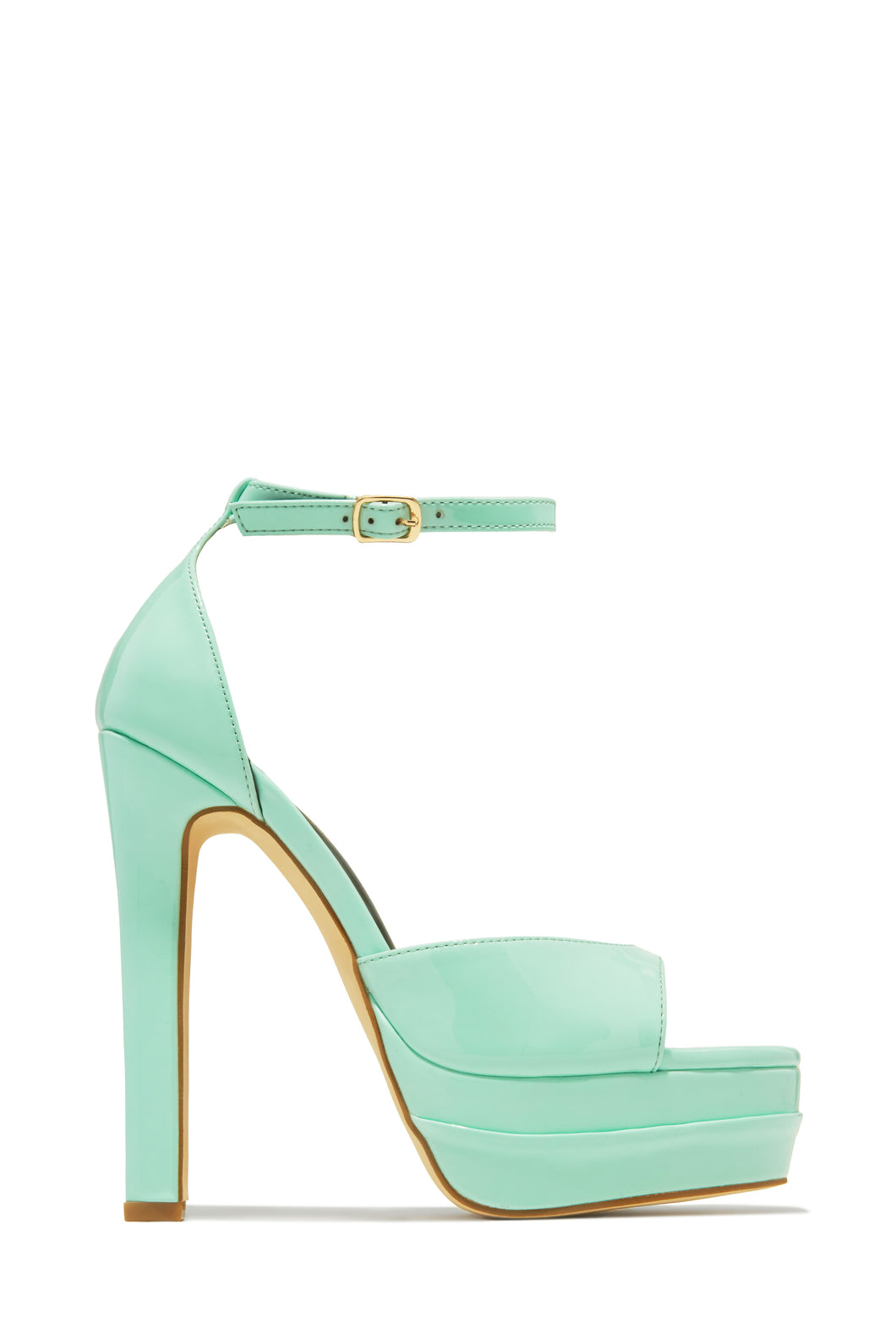 Delilah Platform High Heels - Teal