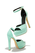 Load image into Gallery viewer, Delilah Platform High Heels - Teal
