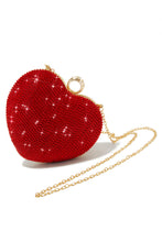 Load image into Gallery viewer, Wild Heart Embellished Heart Bag - Red
