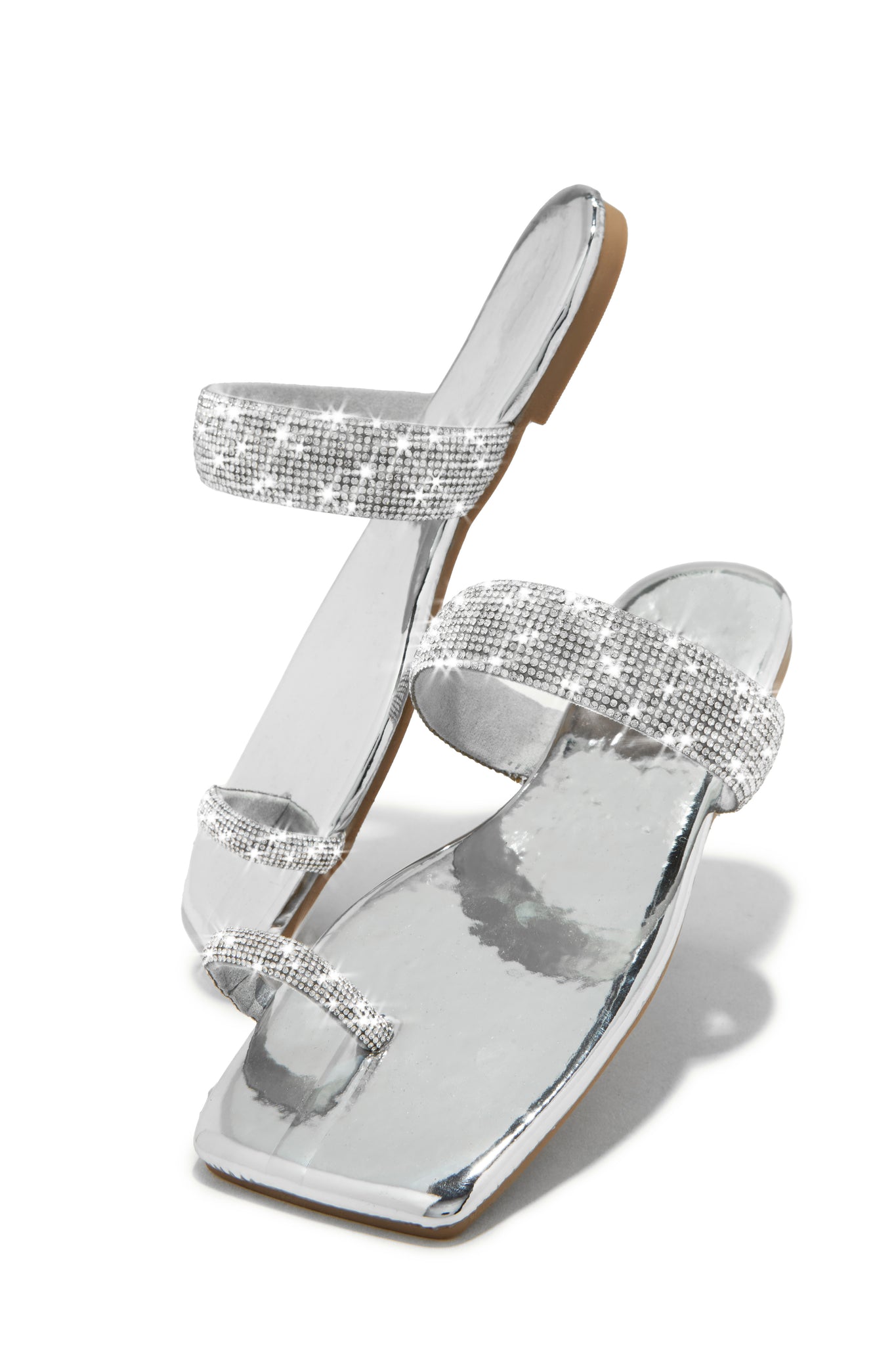 I. Miller Women's Silver Sparkly Metallic Glitter Strappy Sandals Heels  Size 10M | eBay