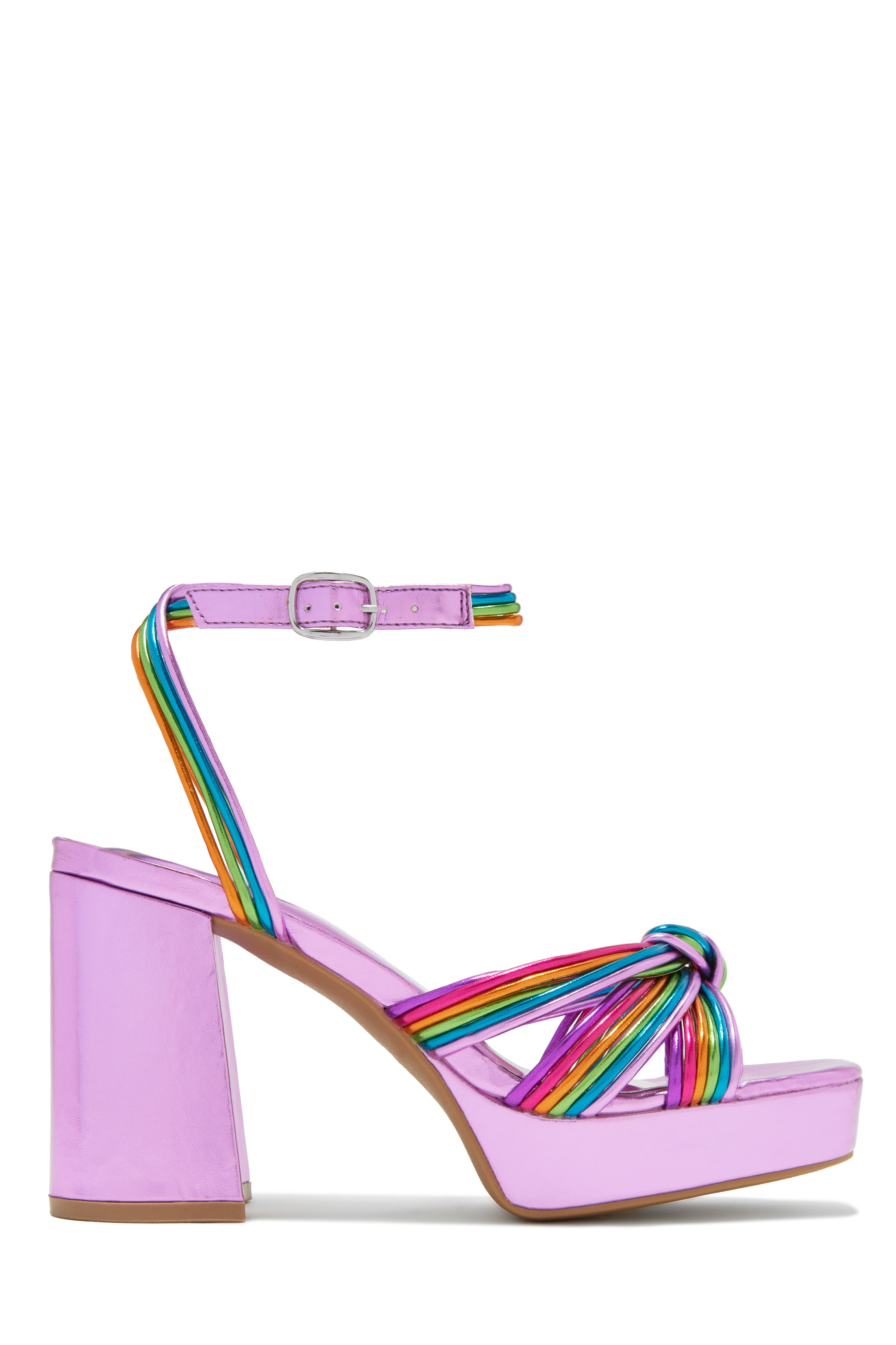 Miss Lola | Juliette Pink Platform Block High Heels – MISS LOLA