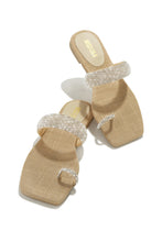 Load image into Gallery viewer, Cabana Beach Embellished Slip On Sandals - Natural
