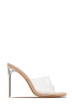 Load image into Gallery viewer, Amerie Clear High Heel Mules - Gold
