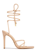 Load image into Gallery viewer, Holly Lace Up Strappy Heels - Brown
