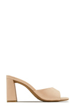 Load image into Gallery viewer, Layla Block Heel Mules - Nude PU
