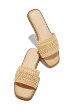 Load image into Gallery viewer, Nude Woven Slip On Summer Sandals
