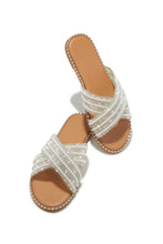 Load image into Gallery viewer, Fun Weekend Embellished Slip On Sandals - Nude

