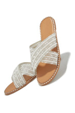 Load image into Gallery viewer, Fun Weekend Embellished Slip On Sandals - Nude
