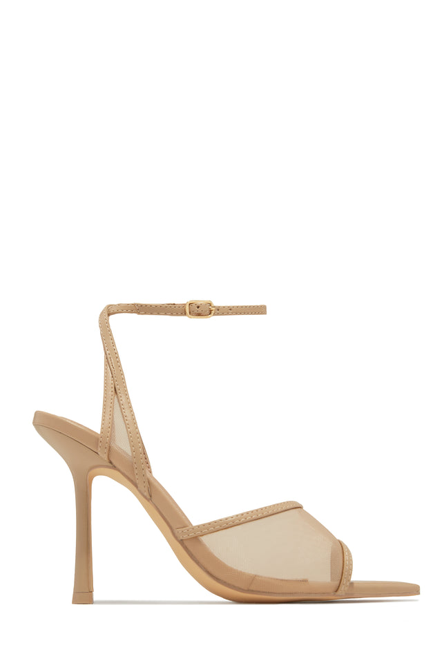 Miss Lola Cora Nude Peep Toe High Heels MISS LOLA