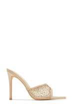 Load image into Gallery viewer, Kari Embellished High Heel Mules - Nude
