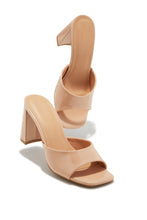 Load image into Gallery viewer, Layla Block Heel Mules - Nude Pat
