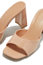 Load image into Gallery viewer, Layla Block Heel Mules - Nude Pat
