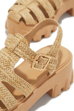 Load image into Gallery viewer, Natural Beauty Platform Cage Sandals - Natural
